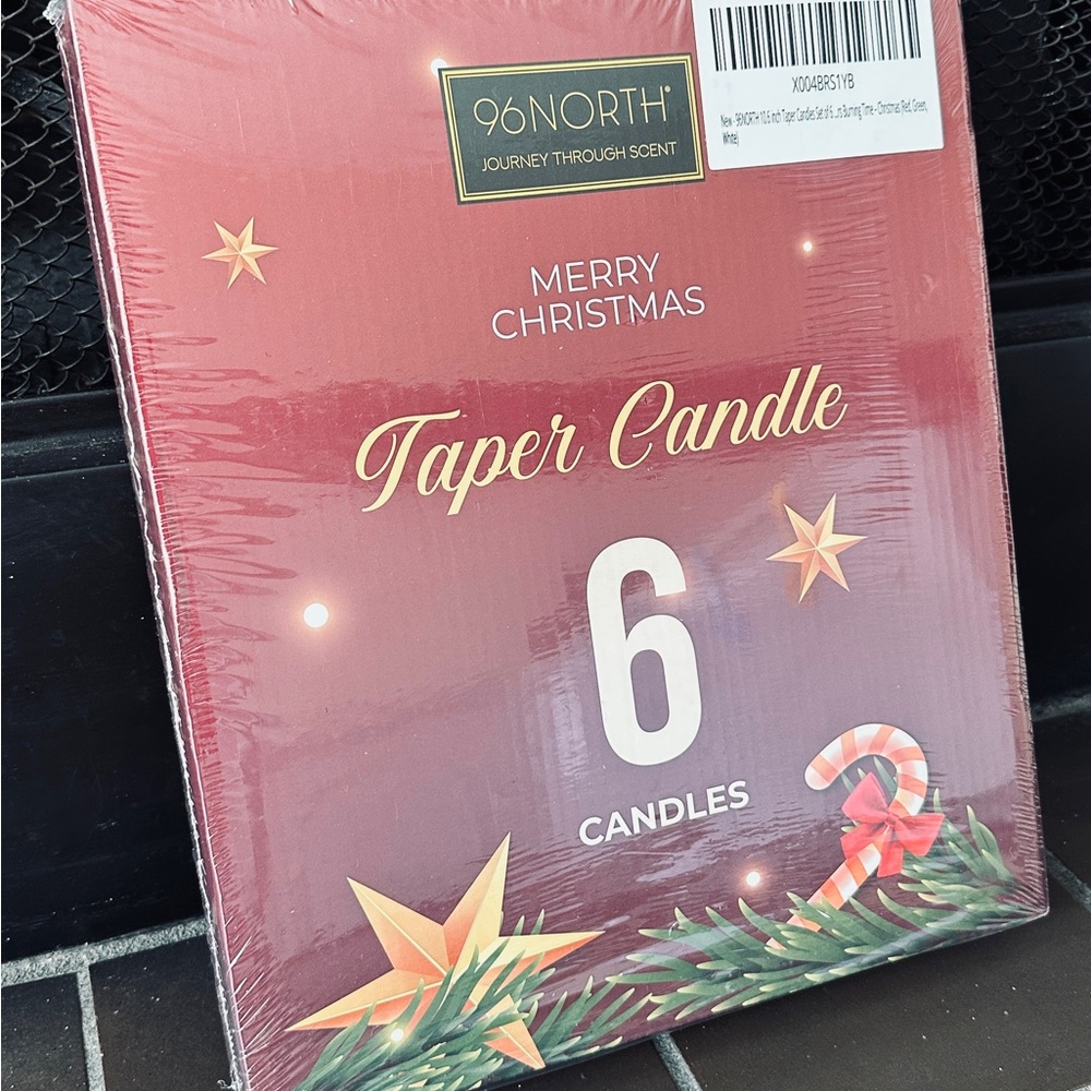 Christmas Candle Set 🎄 96NORTH Red Green White – Unscented Dripless Tapers